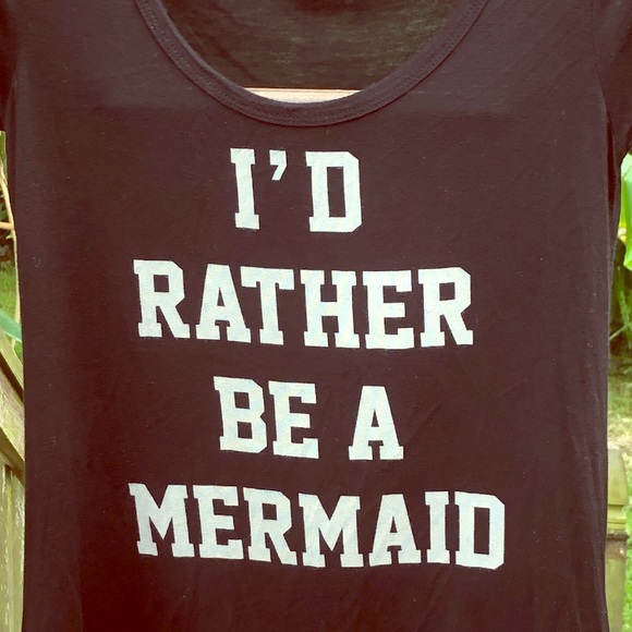 Triumph Tops - Triumph I’d rather bea mermaid black ladies shirt
